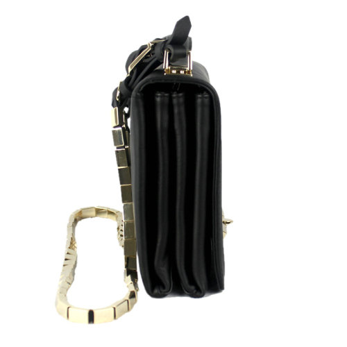 2014 Valentino Garavani flap shoulder bag 22cm V0081 black - Click Image to Close